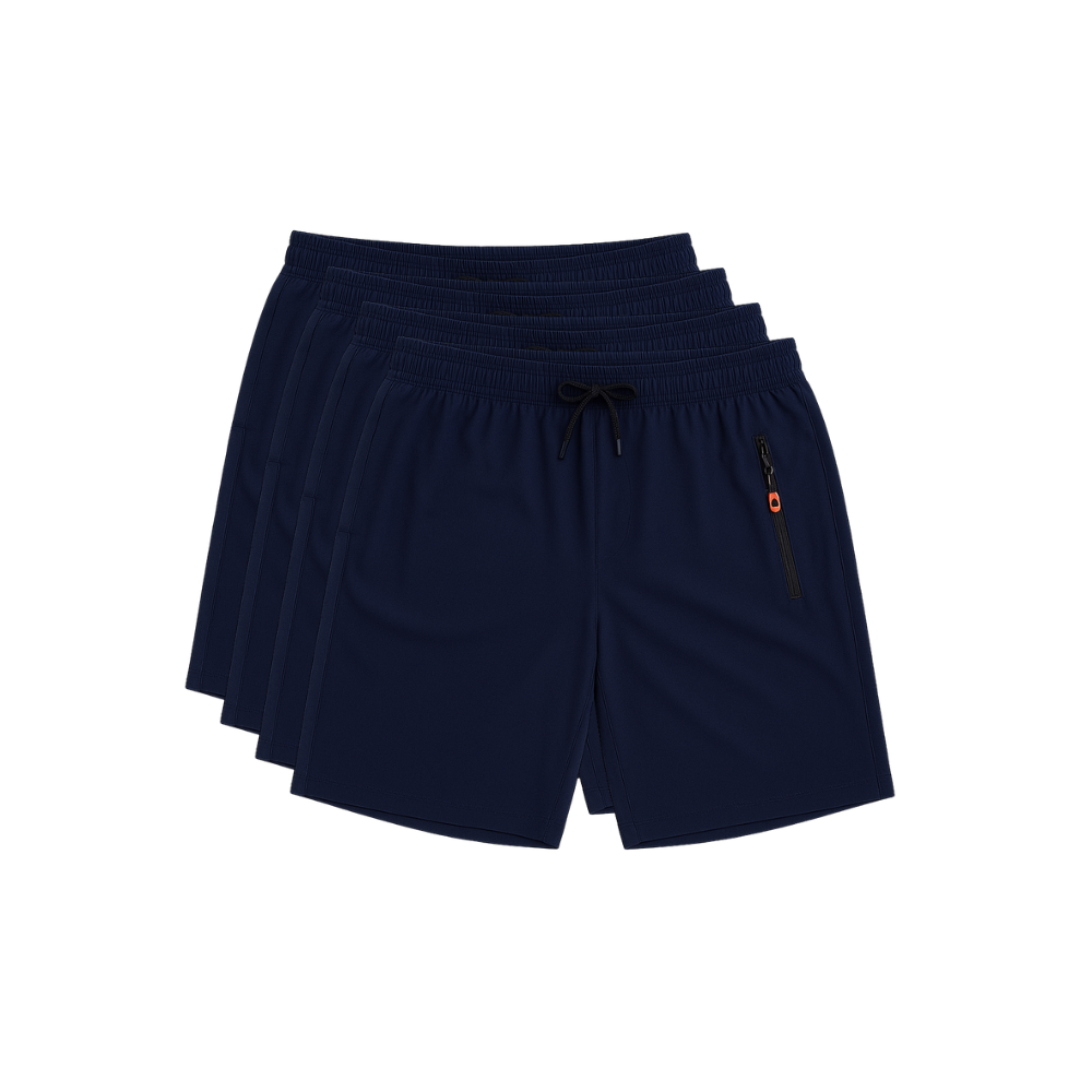 Kit 4 Bermudas DryFit Premium Evolut Performance - Secagem rápida, Bolso com Zíper e Ajuste Anatômico | FRETE GRÁTIS