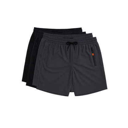 Kit 4 Bermudas DryFit Premium Evolut Performance - Secagem rápida, Bolso com Zíper e Ajuste Anatômico + BRINDE: Squeezy Evolut | FRETE GRÁTIS